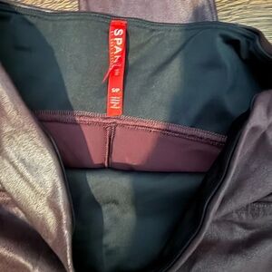 SPANX Glossy Dark Purple Leggings